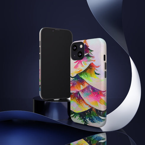 Swooshy Christmas Tree - Impact Resistant Phone Case